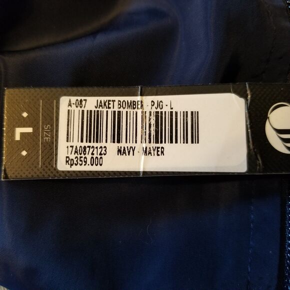 Samase It's Different Size L Navy/Maroon Logo Accent Bomber Jacket - Picture 7 of 11